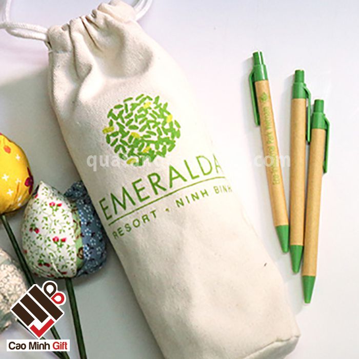 Bút bi vỏ giấy in logo theo yêu cầu