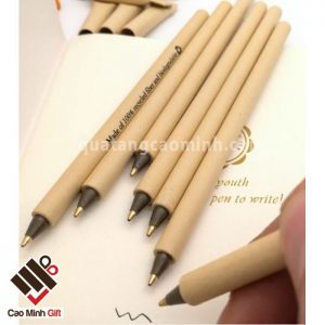 Bút bi vỏ giấy in logo theo yêu cầu