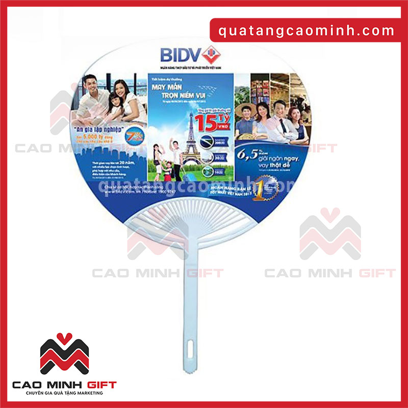 Quạt nhựa quảng cáo ngân hàng BIDV