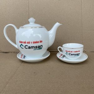 Gốm sứ Cao Minh - chuyên cung cấp bộ ấm chén sứ cao cấp in logo theo yêu cầu của khách hàng