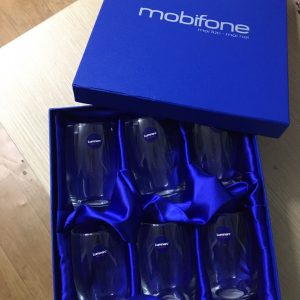 Cao Minh gift - chuyên cung cấp cốc thủy tinh in logo số lượng lớn với nội dung theo yêu cầu của khách hàng