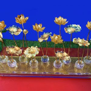 Cao Minh gift - chuyên cung cấp đầm sen mạ vàng phong thủy in logo số lượng lớn với nội dung theo yêu cầu của khách hàng