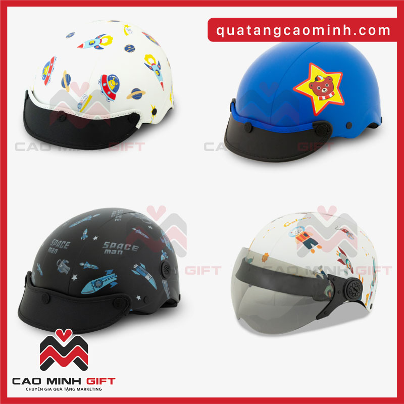 Các mẫu mũ bảo hiểm trẻ em 6 tuổi – 10 tuổi Hot nhất 2025