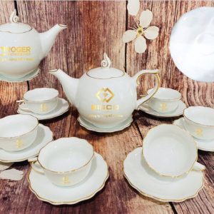 Bộ ấm chén in logo