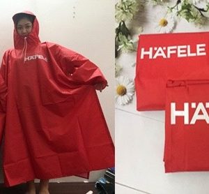 Áo mưa in logo Hafele