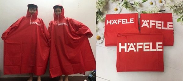 Áo mưa in logo Hafele