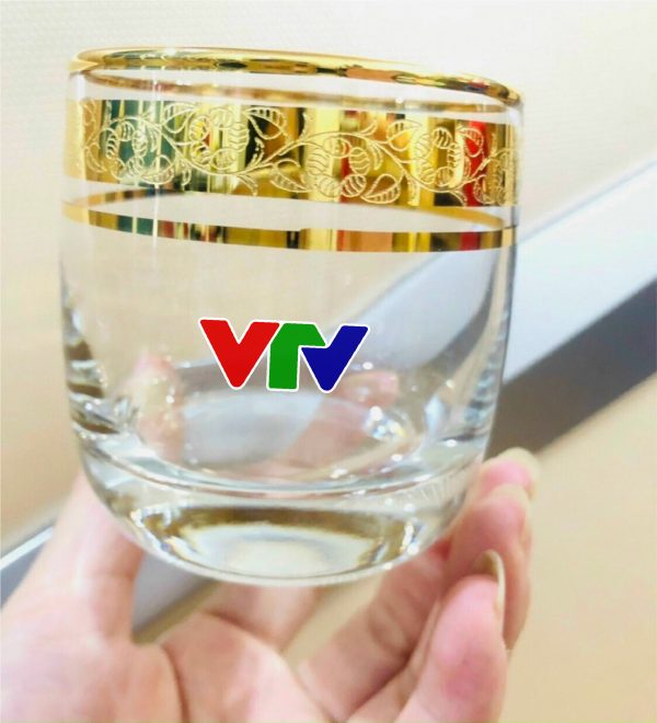 Cốc thủy tinh in logo VTV