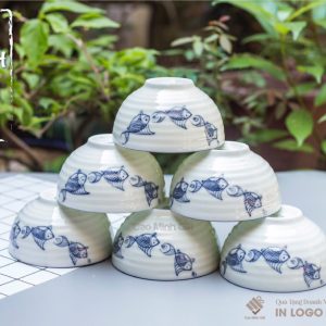 Bộ bát sứ sạch men kem