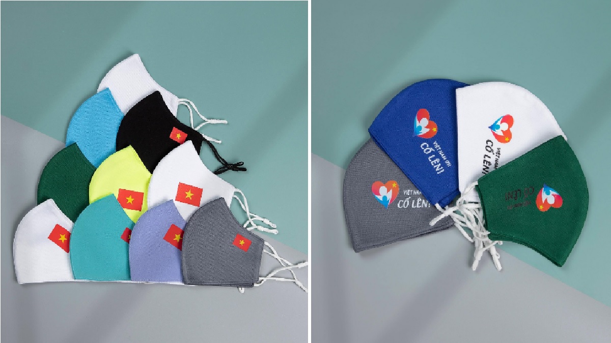 Khẩu trang 2 lớp kháng khuẩn có nút thắt dây - Quà tặng đối tác, khách hàng ấn tượng mùa Covid