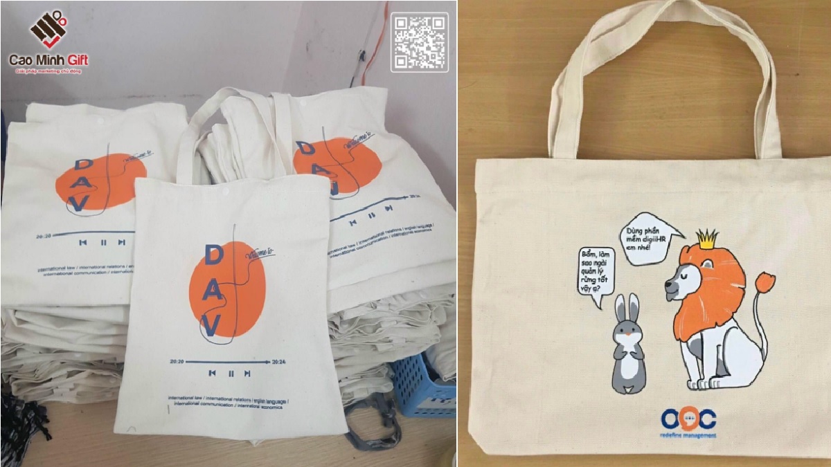 5 lý do chọn mua tủ vải canvas, túi tote làm quà tặng sự kiện, đối tác