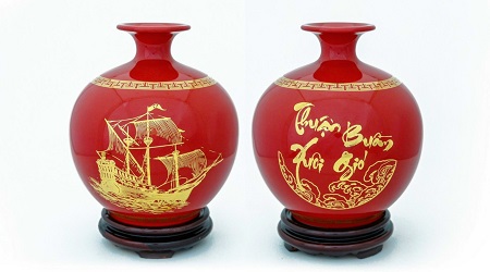 Bình chiêu tài hút lộc in logo