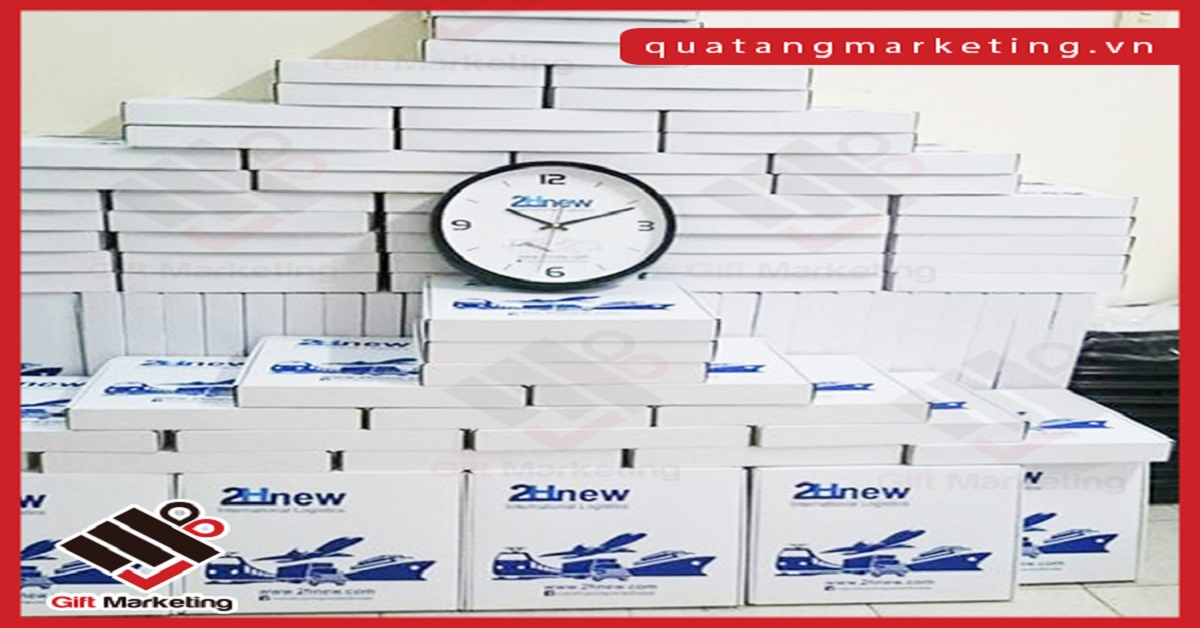 Đồng hồ treo tường in logo doanh nghiệp