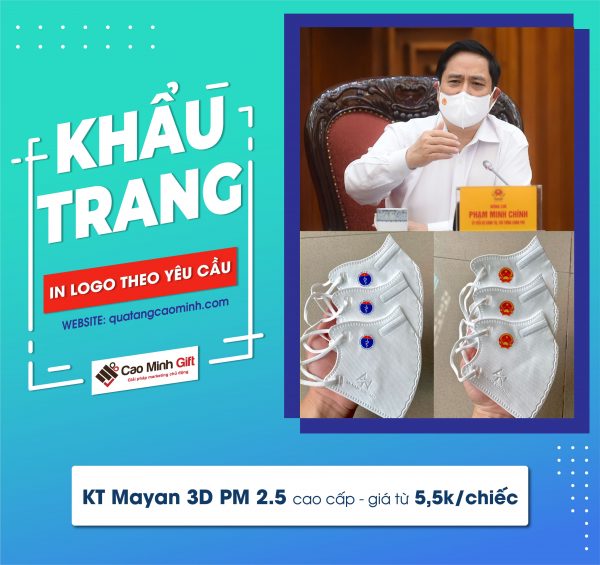 Cao Minh gift - công ty sản xuất khẩu trang in logo theo yêu cầu số lượng lớn giá xưởng