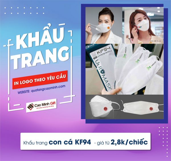 Cao Minh gift - công ty sản xuất khẩu trang in logo theo yêu cầu số lượng lớn giá xưởng