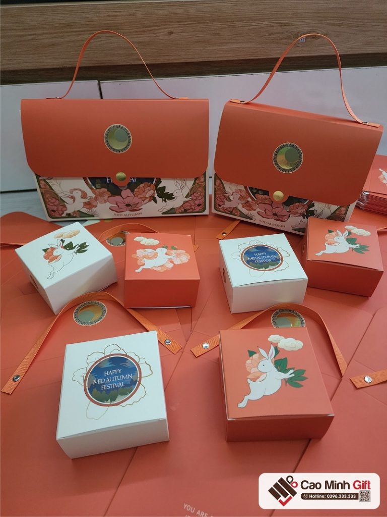 Hộp bánh trung thu gấp 2 hộp con