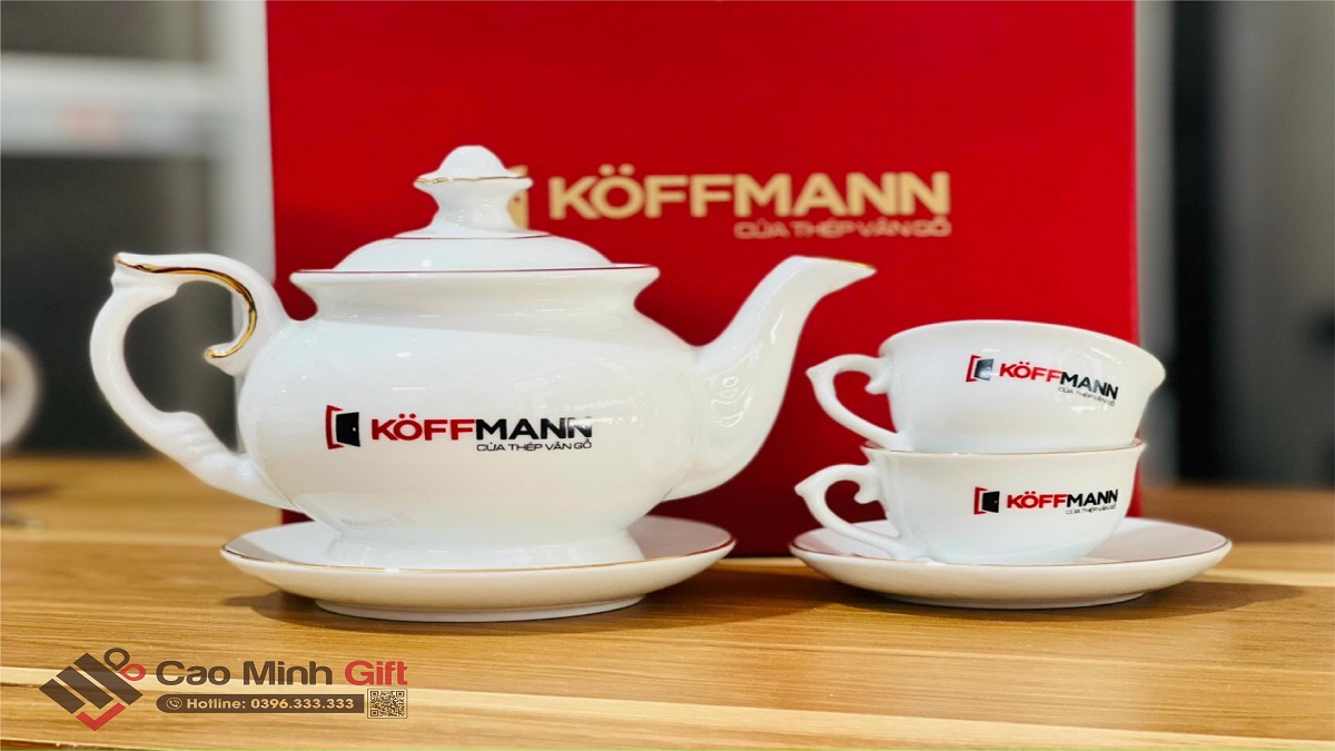 Quà tặng ấm chén in logo