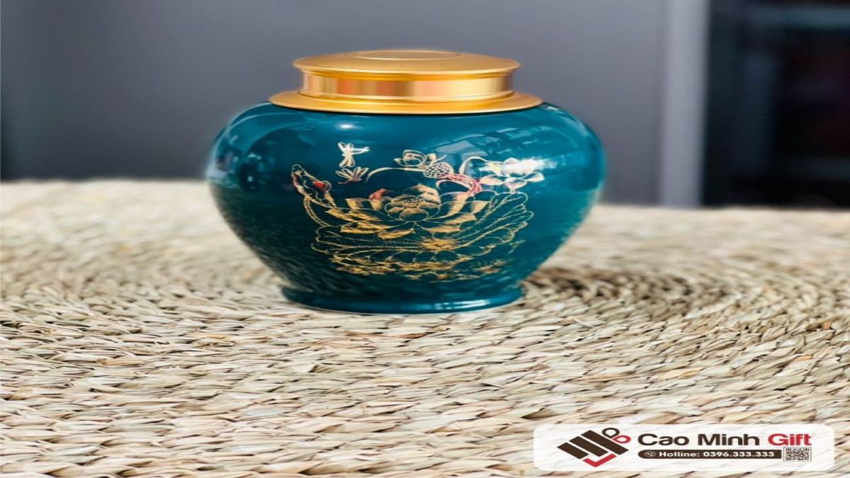 hũ đựng trà gốm sứ