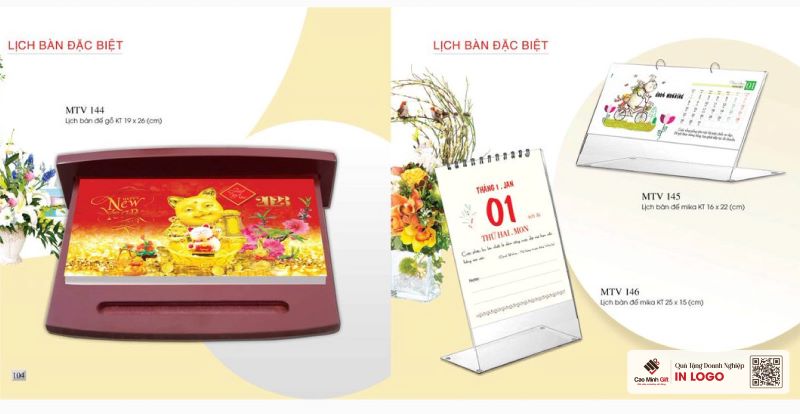món quà cuối năm là lịch tết 2024