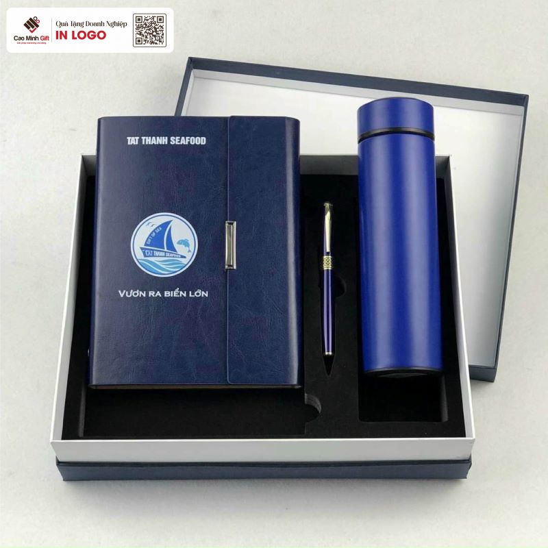 Giới thiệu bộ gift set sổ bút quà tặng và bình giữ nhiệt