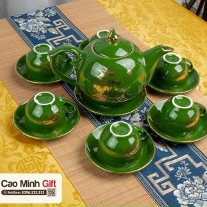 Cao Miinh gift - chuyên cung cấp ấm chén sứ in logo số lượng lớn với nội dung theo yêu cầu của khách hàng