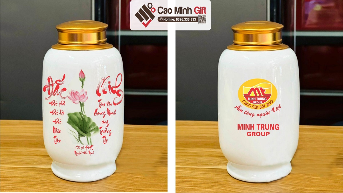 hũ đựng trà gốm sứ