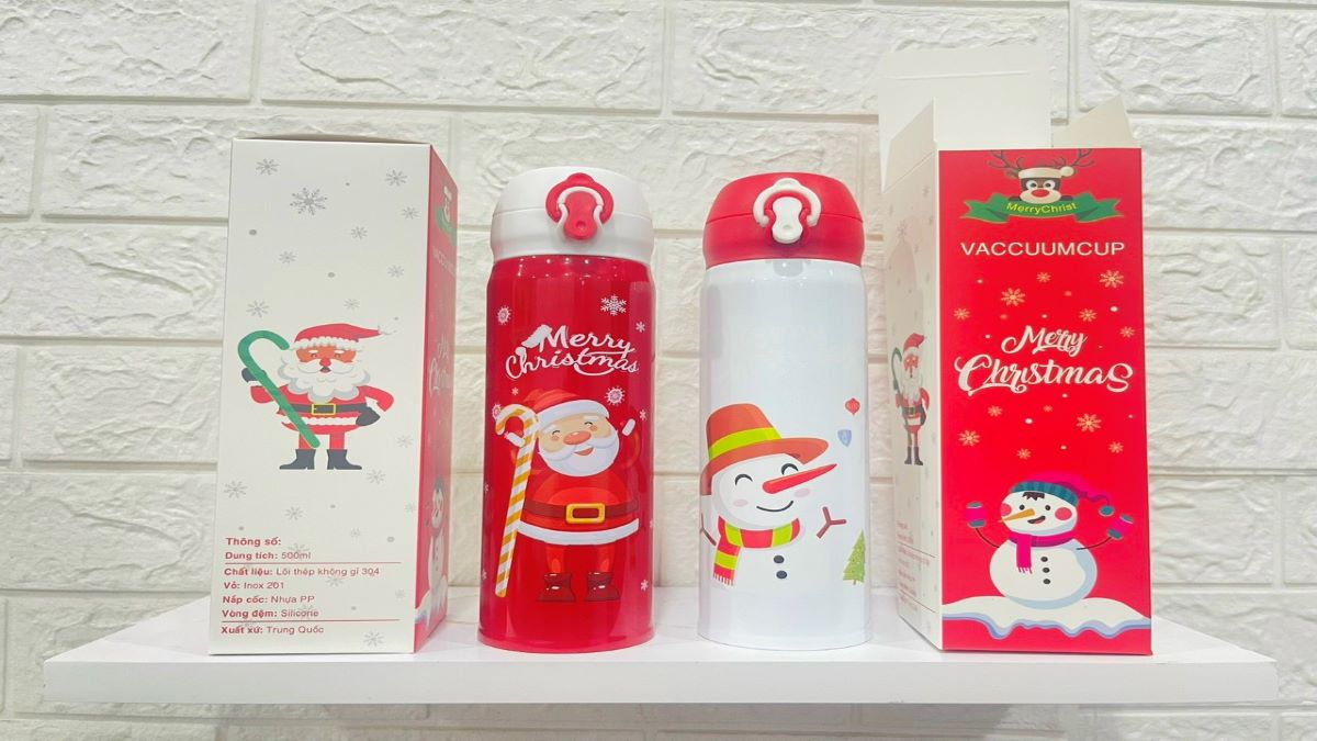 quà tặng bình giữ nhiệt giáng sinh