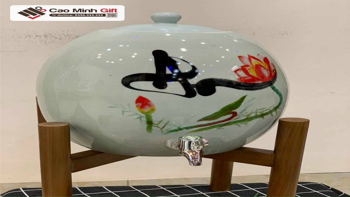 quà tặng hũ đựng rượu vang