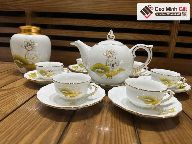 ấm chén làm quà tặng Công đoàn