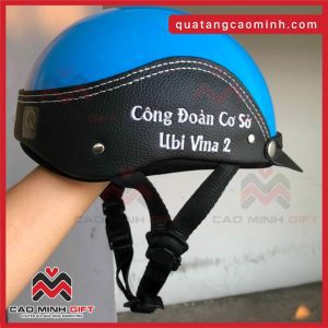 Cao Minh gift - Chuyên cung cấp mũ bảo hiểm nhựa nguyên sinh phối da theo yêu cầu làm quà tặng doanh nghiệp