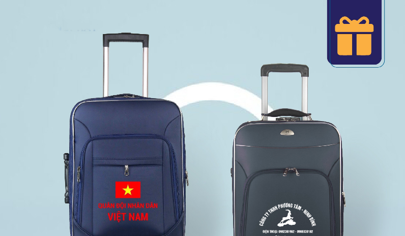 Vali vải in logo