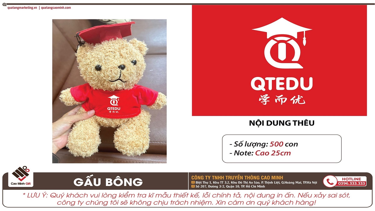 gấu bông tốt nghiệp