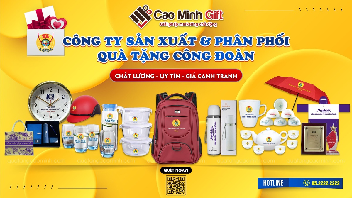 Bật mí địa chỉ chuyên sản xuất quà tặng công đoàn NHANH - ĐẸP - RẺ