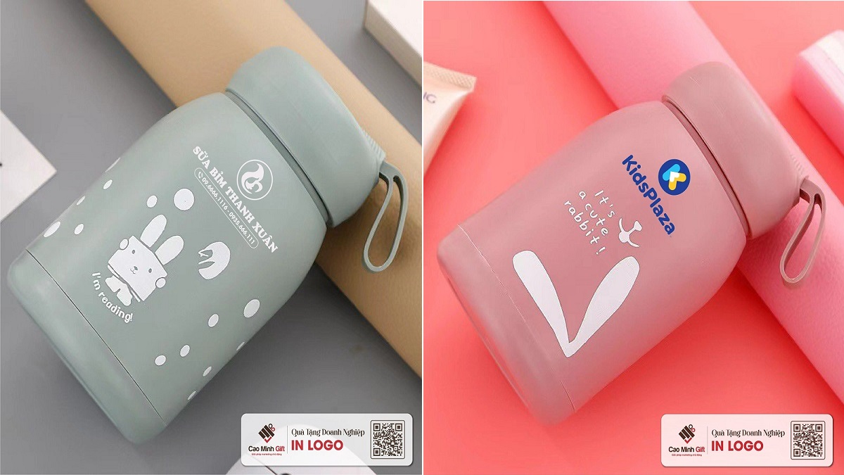 Bình giữ nhiệt in logo cho bé