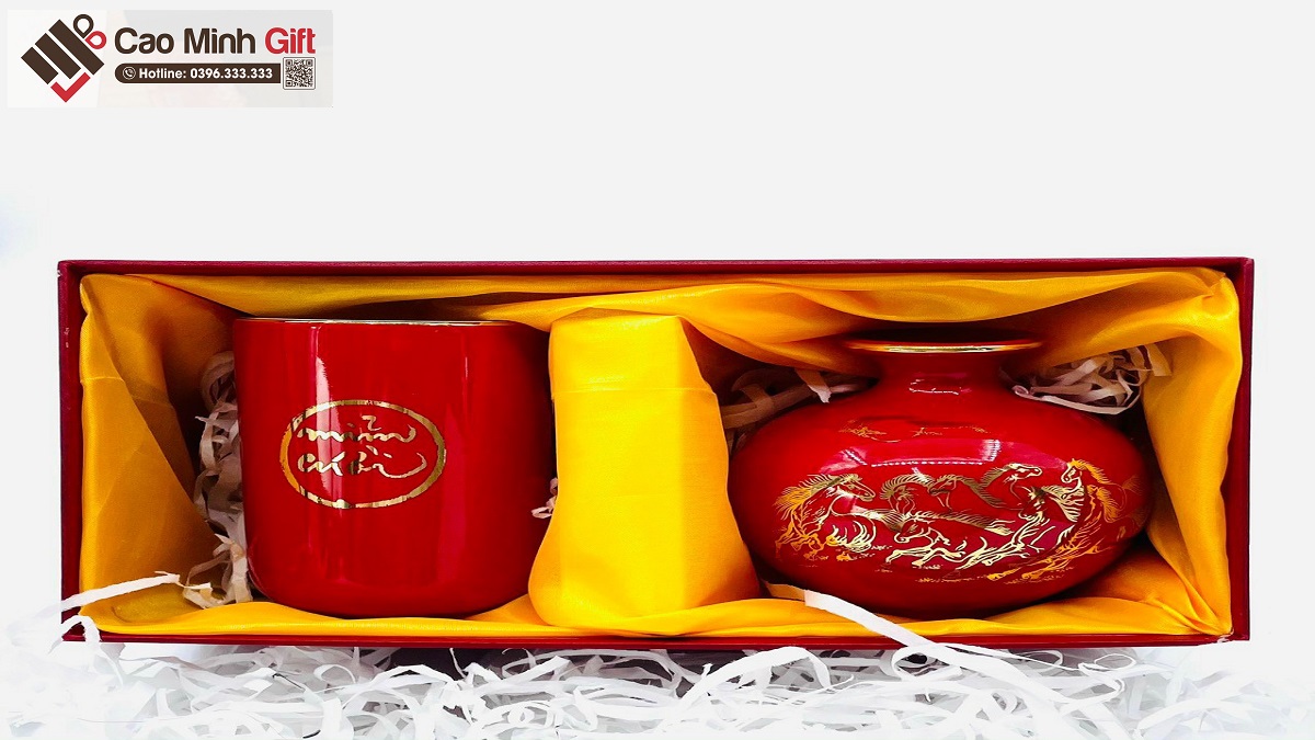 bộ quà tặng gốm sứ