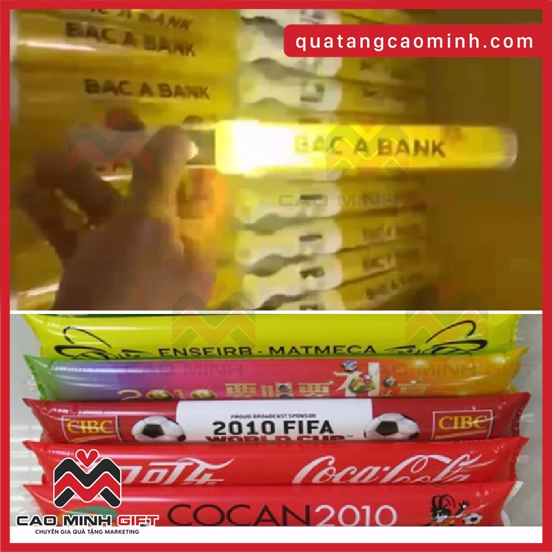 Cao Minh gift - Cung cấp gậy cổ vũ led phát sáng và loại thường kèm in logo thương hiệu lên cho hoạt động teambuilding