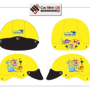Mũ bảo hiểm trẻ em in logo Hệ thống thế giới sữa
