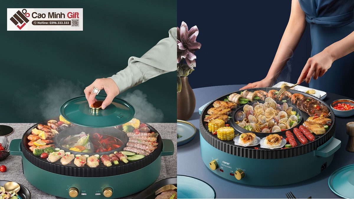 Bếp lẩu nướng in logo