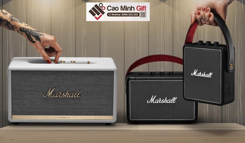 loa Marshall cao cấp in logo