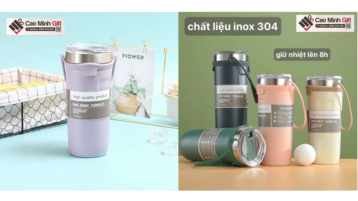 Ly giữ nhiệt Tumi in logo