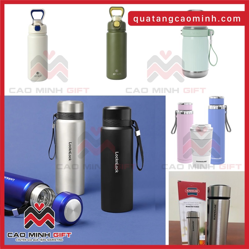 Bình giữ nhiệt in logo chất lượng làm quà tặng công đoàn cho các doanh nghiệp