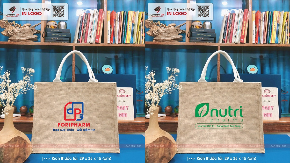 túi vải đay in logo