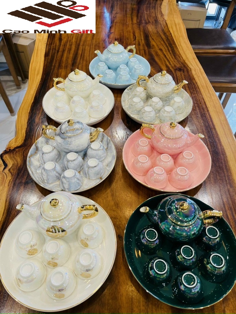 Bộ ấm chén ngọc trai