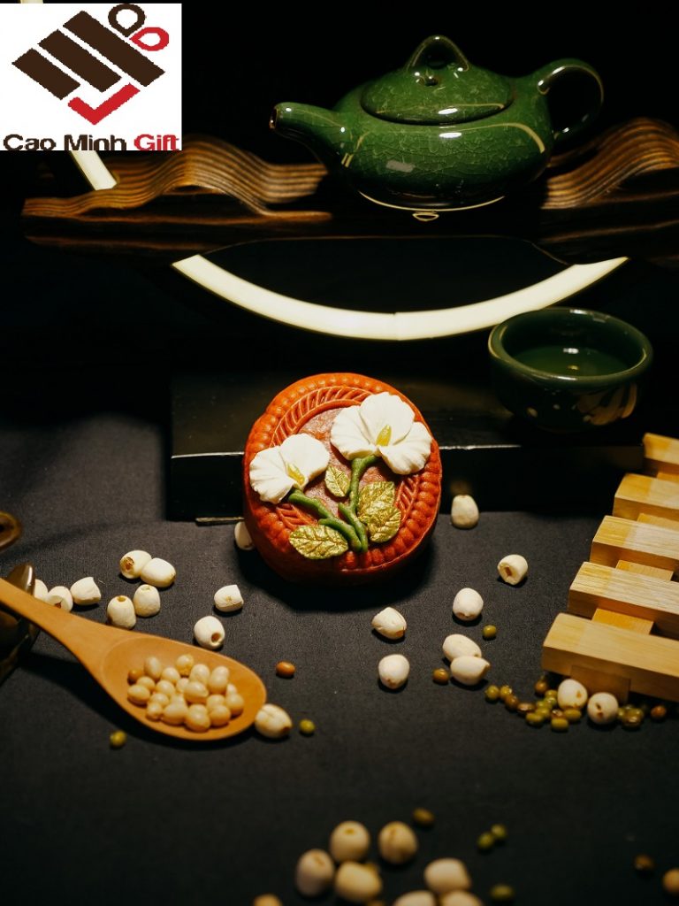 Bánh trung thu 3D họa tiết hoa văn