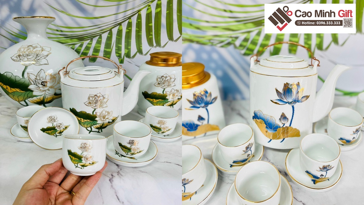 bộ ấm tích pha chè Bát Tràng 