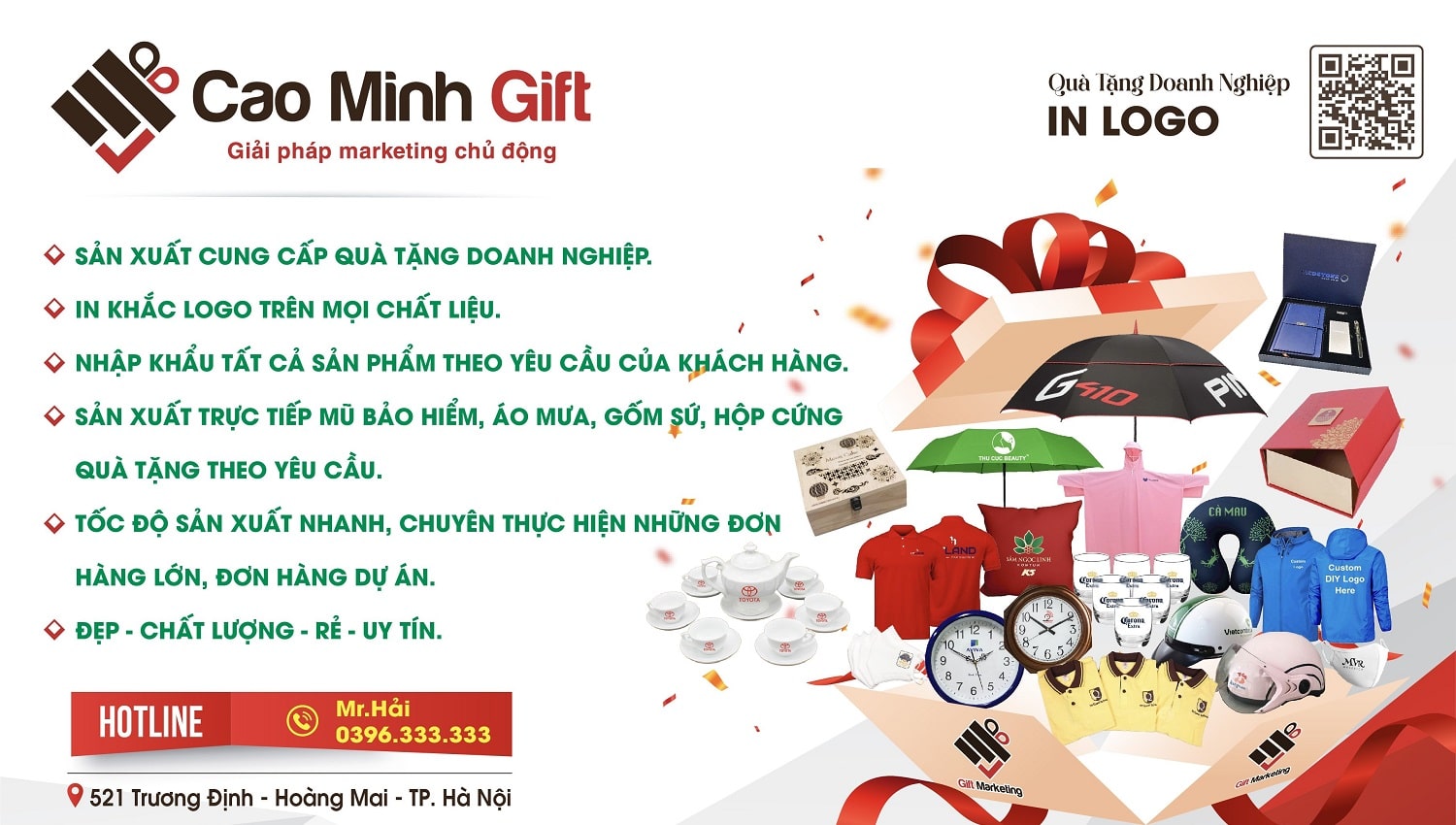 quà tặng sản xuất nhanh được nhiều đại lý, cửa hàng phân phối đặt in logo