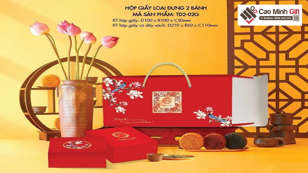 hộp 2 bánh trung thu in logo
