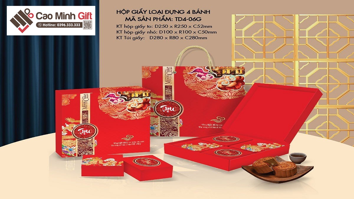 hộp 4 bánh trung thu