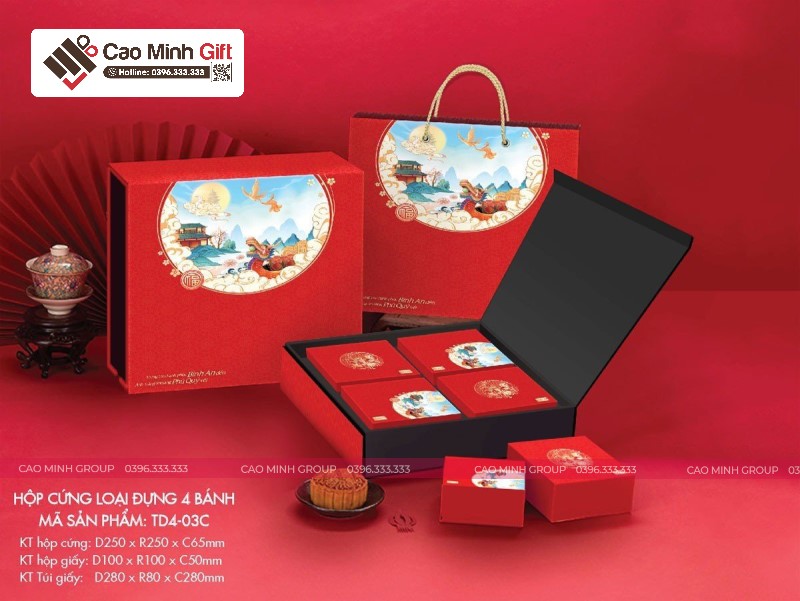 hộp 4 bánh trung thu