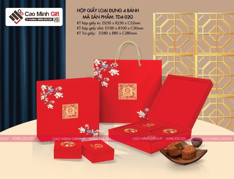 hộp 4 bánh trung thu