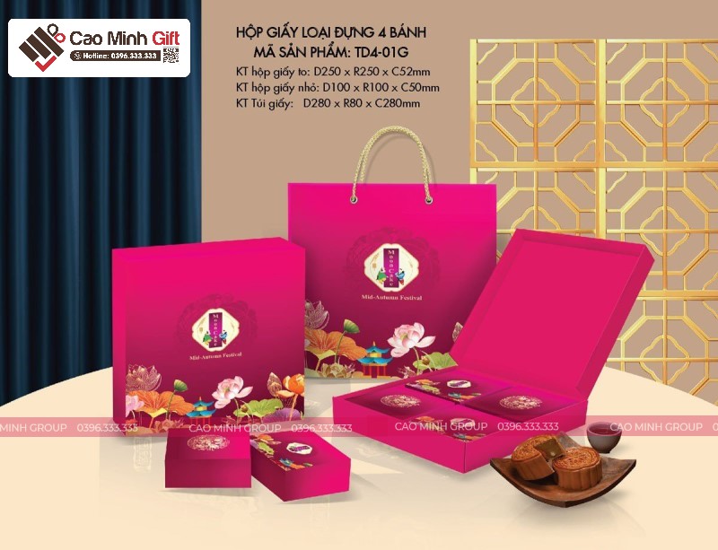 hộp 4 bánh trung thu